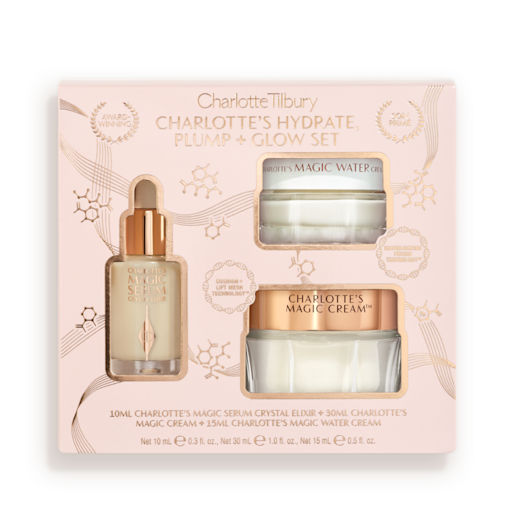 CHARLOTTE'S HYDRATE PLUMP & GLOW SET SKINCARE KIT