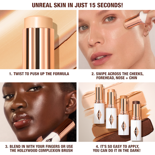 UNREAL SKIN SHEER GLOW TINT HYDRATING FOUNDATION STICK 14 DEEP